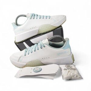 G/FORE Women's G.112 P.U. Leather Kiltie Golf Shoes 8.5 Snow / Seaglass